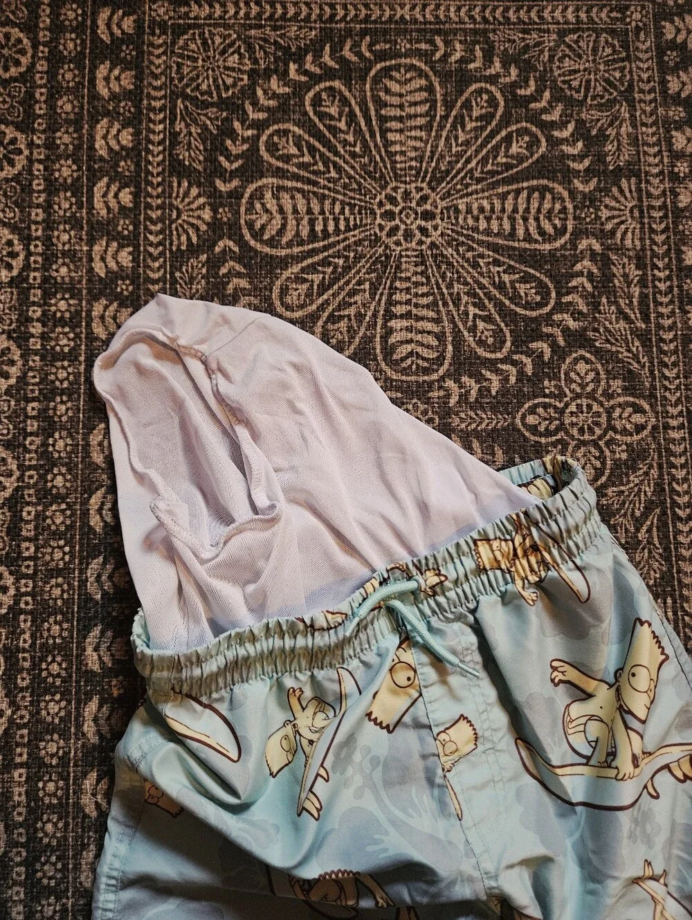 Light Blue Bart Simpson Surf Swim Shorts